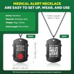 Theluckytag Stainless Steel Medical Alert Necklace