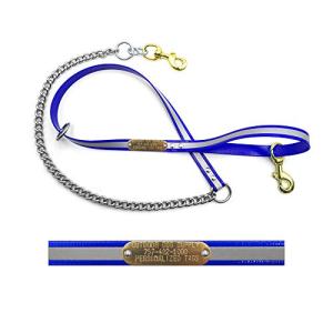 Custom Heavy Duty Reflective Dog Leash with Nameplate