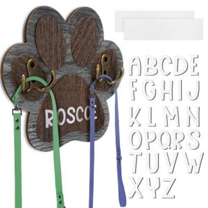 Wall-Mounted Dog Leash and Harness Holder