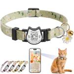 Adjustable QR Code Cat Collar with Bell