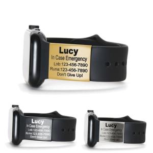 Custom Medical Alert ID Tag for Watch Bands