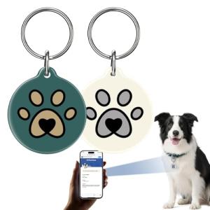PawView QR Pet ID Tags - 2 Pack, Waterproof