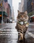 Adjustable QR Code Cat Collar with Bell