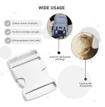 Plastic Side Release Buckles for Straps - 4 Pack