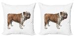 Bulldog Throw Pillow Covers – Set of 2