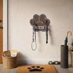 Wall-Mounted Dog Leash and Harness Holder