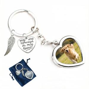 Personalized Pet Memorial Keychain with Photo Frame