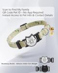 Adjustable QR Code Cat Collar with Bell