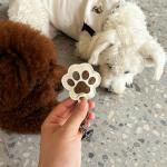 Pet Hair Keychain Set - Dog & Cat Paw
