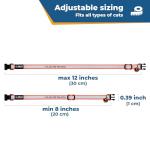 Personalized Reflective Breakaway Cat Collar - Black