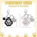 Leather Paw Print Keychain for Pet Memorials