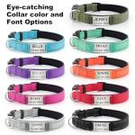 Personalized Reflective Dog Collar with ID Tag