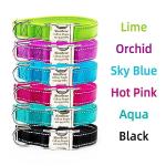 Custom Reflective Dog Collar with Engraved Details