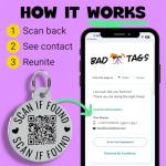 Personalized QR Code Dog Tags - 25+ Designs