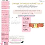 Personalized Orange Rhinestone Dog Collar and Leash