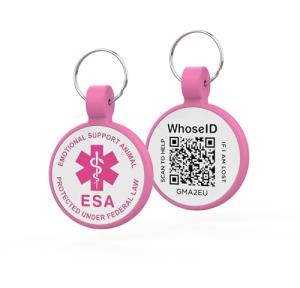 Custom QR Code Pet ID Tag for Dogs and Cats