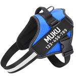 Custom No-Pull Dog Harness with Name & Phone Number - Heavy Duty Reflective Pet Vest, Breathable Adjustable Harness Stops Pulling, Choking, Tugging - Personalized for Small Medium Large Dogs