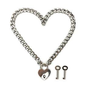 Succuba Padlock Necklace Chain Collar with Keys