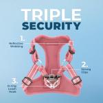 Best Pet Supplies Voyager Adjustable Step-In Flex Breathable Mesh Dog Harness for Small Medium Large Dogs (Pink), M