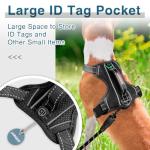 BARKBAY Dog Harness No Pull with ID Tag Pocket - Heavy Duty, Reflective, Easy Control for Large Dogs(Black,M)