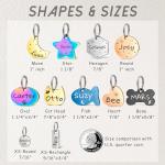 Personalized Stainless Steel Pet ID Tags, Gold Moon