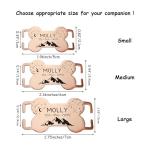 Silent Slide - On Pet ID Tag - No Jingle Custom Engraved Personalized ID Tag for Dog & Cat Collars/Harnesses - Stainless Steel Dog Cat Pet Name Tag