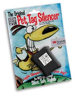 Black Quiet Spot Pet Tag Silencer