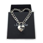 Succuba Padlock Necklace Chain Collar with Keys