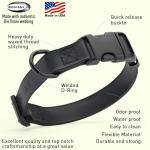 Waterproof Quick Release Dog Collar - Black 5/8