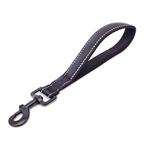 Short Dog Leash for Training, Heavy Duty Traffic Leashes for Safety Control Behavior Correction Hiking Backup for Large, Medium Dogs,Padded Handle,Black