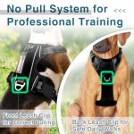 BARKBAY Dog Harness No Pull with ID Tag Pocket - Heavy Duty, Reflective, Easy Control for Large Dogs(Black,M)