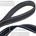 Short Dog Leash for Training, Heavy Duty Traffic Leashes for Safety Control Behavior Correction Hiking Backup for Large, Medium Dogs,Padded Handle,Black