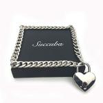 Succuba Padlock Necklace Chain Collar with Keys