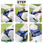 Custom No-Pull Dog Harness with Name & Phone Number - Heavy Duty Reflective Pet Vest, Breathable Adjustable Harness Stops Pulling, Choking, Tugging - Personalized for Small Medium Large Dogs