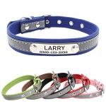 Personalized Reflective Pet Collar with Engraved ID Tag