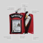 Service Dog ID Card Pouch with Zippered Pocket