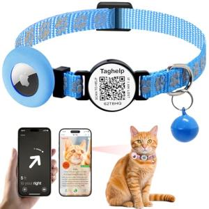 Personalized Reflective AirTag Cat Collar with Bell