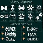 Personalized Stainless Steel Dog Name Tag - Heart