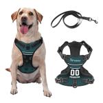 Personalized Reflective Dog Harness with Traction Rope