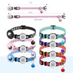 Personalized Reflective AirTag Cat Collar with Bell