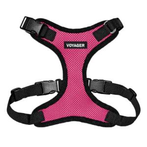 All Weather Adjustable Step-in Pet Harness - Fuchsia