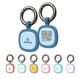 Pawaii Silent Silicone Dog ID Tag - Deep Sea Blue