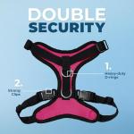 All Weather Adjustable Step-in Pet Harness - Fuchsia