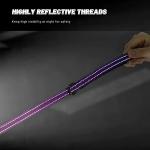 Reflective Purple Dog Collar and Leash Set