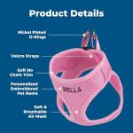 GoTags Personalized No Pull Pet Harness - Black