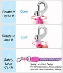 Reflective Nylon Dog Leash - 6ft Pink
