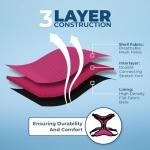 All Weather Adjustable Step-in Pet Harness - Fuchsia