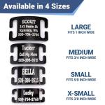 Personalized Slide-On Pet ID Tags - Silent Stainless Steel