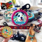 Personalized Lazy Leash with Dog's Name and Portrait