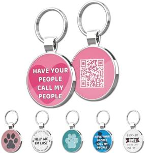 Personalized QR Code Pet ID Collar Tag